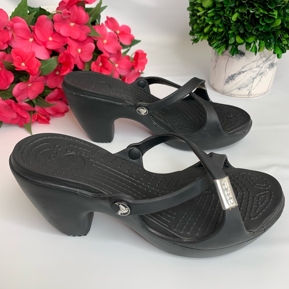 Crocs heeled sandals